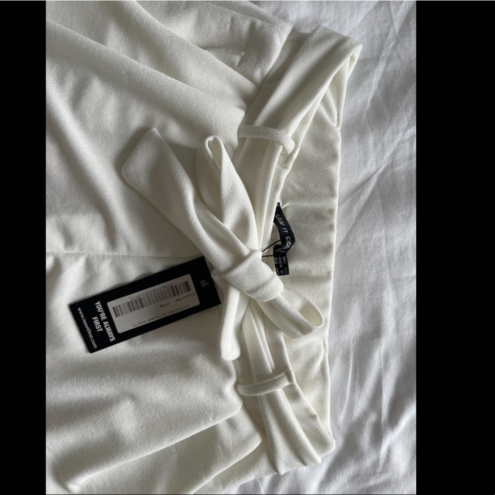 Cute white trousers with tie - Size US 8